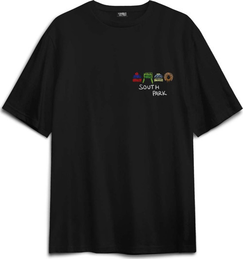 South Park Kenny Cartman Kyle Stan Dizi Film Sırt Ön Baskılı Oversize Tişört Unisex T-Shirt