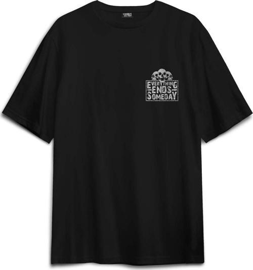 Everything Ends Someday Gothic Her Şey Biter Gotik Sırt Ön Baskılı Oversize Tişört Unisex T-Shirt