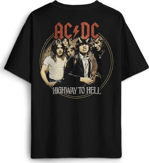 Oversize Tişört AC/DC Angus Malcolm Young Hard Rock AC DC Gitar Guitar Unisex Tişört