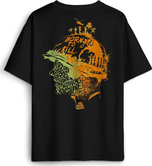 Kubrick Full Metal jacket Filmi Orange Sırt Ön Baskılı Oversize Tişört Unisex T-Shirt