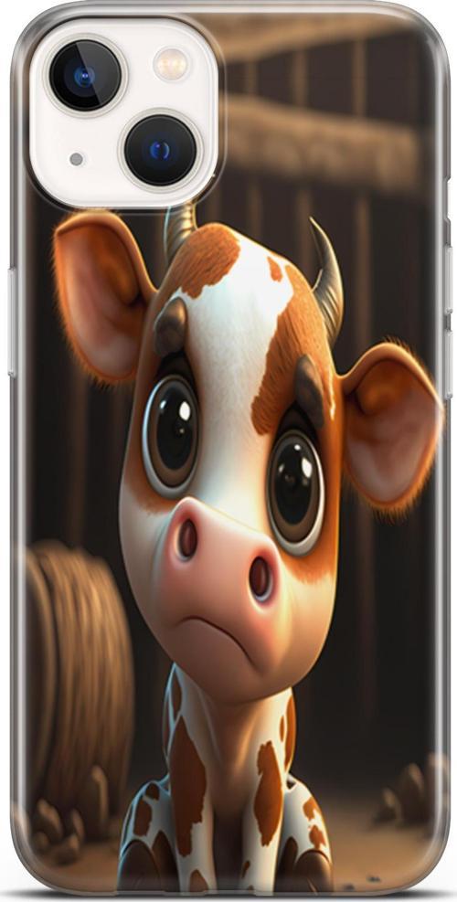 iPhone 13 Mini Uyumlu Kılıf Yapayzeka 21 Cute Cow Darbe Önleyici Kapak