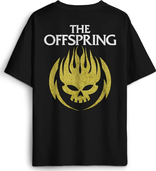 The Offspring Rock Punk Music Baskılı Oversize T-shirt Siyah Unisex Tişört