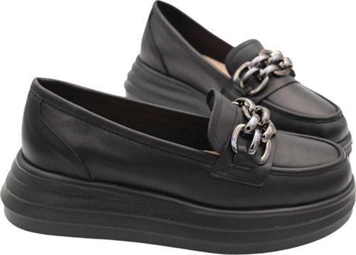 Hakiki Deri Siyah Kadın Ayakkabı Eva Taban Loafer Siyah 39