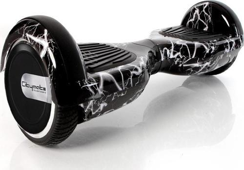 Elektrikli Kaykay Hoverboard 6.5 Inch Şimşek Grafity Desenli Akıllı Denge - Çanta Hediyeli