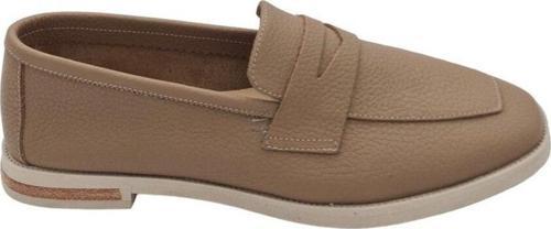 Hakiki Deri Saraçlı Fiyonk Günlük Kadın Ayakkabı Babet Loafer Makosen Taba 36