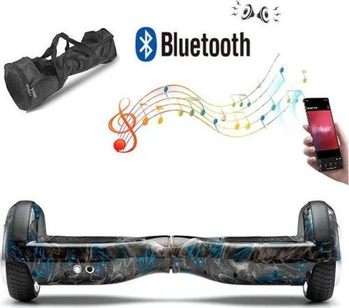 Elektrikli Kaykay Hoverboard Bluetooth Hoparlörlü 6.5 Inch Grafiti Desenli Çanta Hediye