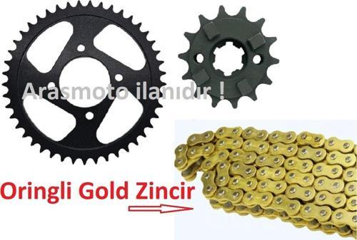 Cf Moto Nk 150 Zincir Dişli Seti Oringli Gold Sarı Zincirli 428/136 Bakla -
