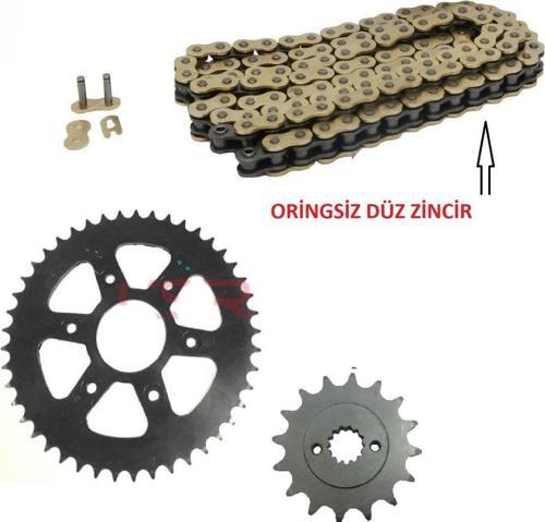 Bajaj Dominar 250 ,D250 Zincir Dişli Seti Oringsiz Düz Zincirli-