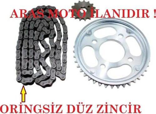 Honda Cbr 125 Zincir Dişli Seti 2011-2017 (Zincir Oringsiz Düz Zincir )