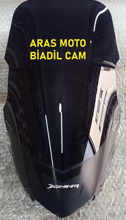 Bajaj Dominar 250 -400 Füme Ön Cam Siperlik ,Biadil Marka Uzun Tur Camı 48 Cm(2017-2024)