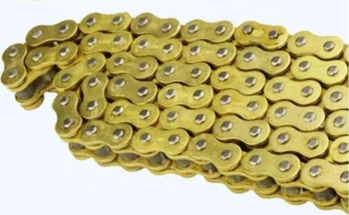 Cbr250,R25,İnazuma,Nk250,Nk400,Pulsar,Dominar Zincir 520-120 Bakla Oringsiz Düz Gold Sarı-