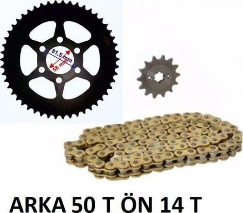 Bajaj Pulsar Ns 200-Rs 200 Uyumlu Oringli Zincir Dişli Set Arka 50 T Büyük Dişli (2014-24)