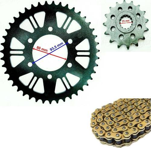 Kawasaki Zx-6R Ninja Uyumlu Zincir Dişli Seti 43T(520 Oringli Gold Zincir)2007-2015
