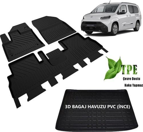 Yeni Proace Makyajlı Paspas Bagaj Havuzu Set Kokusuz Yumuşak 2024 Model Proace Cıty