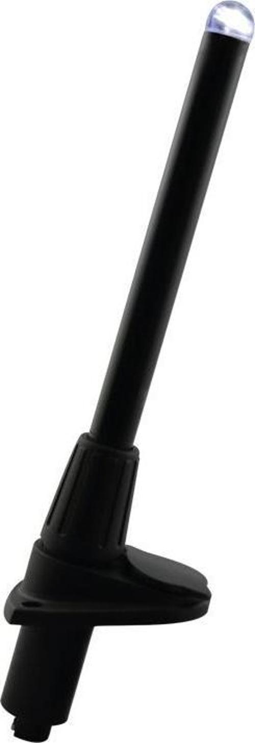 MICRO LED Işıklı Direk Soketli 25cm, Beyaz Işık, Siyah