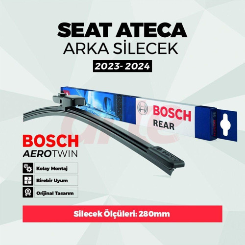 Seat Ateca 2023-2024 Aerotwin Rear Arka Silecek Takımı