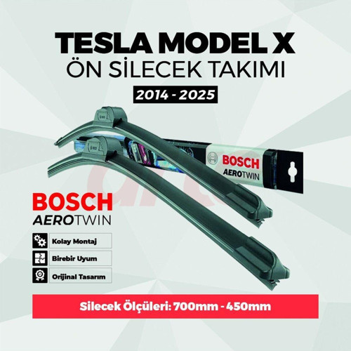 Tesla Model X Aerotwin Ön Silecek Takımı (2014- Şub. 2021)