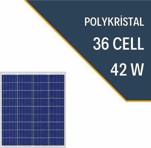 42W Polykristal Güneş Paneli