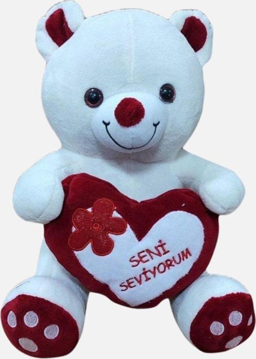 Kalpli Peluş Ayı - 50Cm