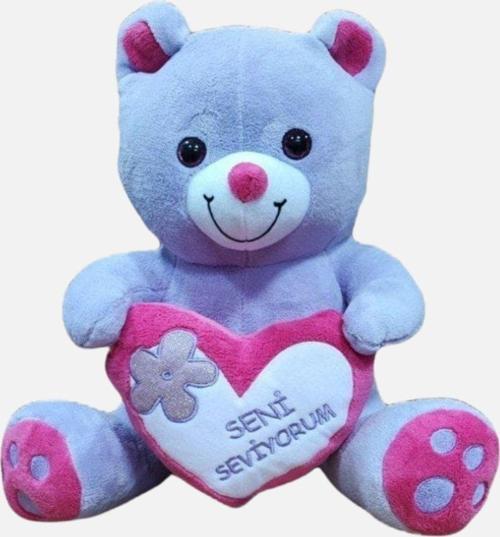 Kalpli Peluş Ayı - 50Cm
