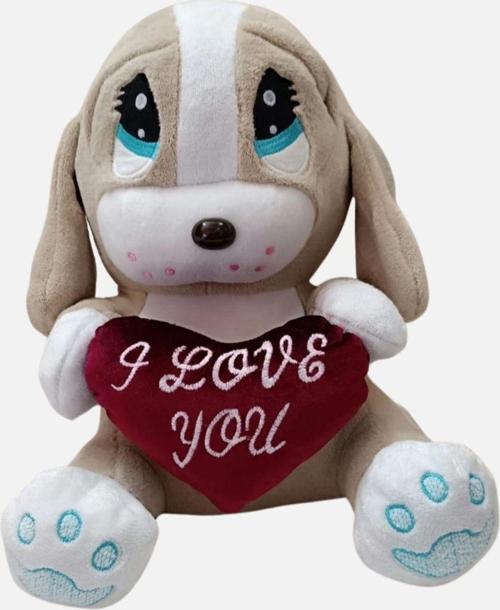 Kalpli Peluş Üzgün Köpek - 40Cm