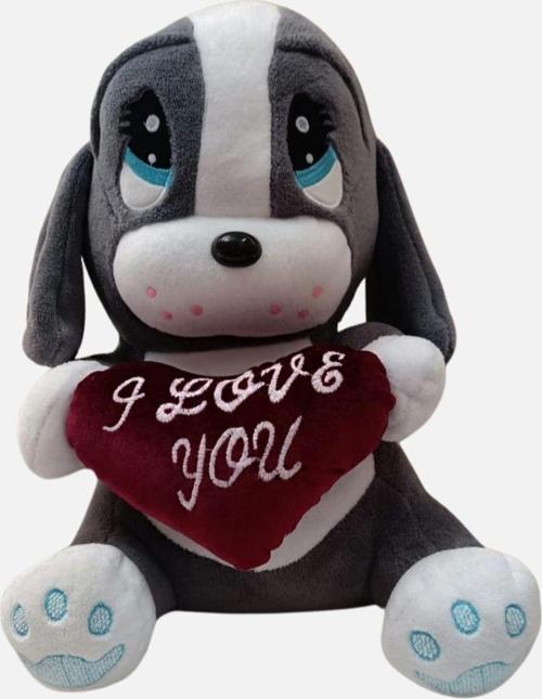 Kalpli Peluş Üzgün Köpek - 40Cm