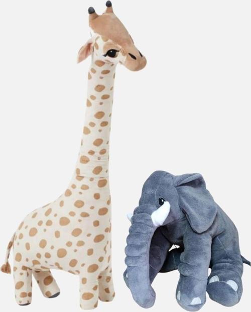 Oyun Arkadaşım Peluş Zürafa 100Cm & Uyku Arkadaşım Fil