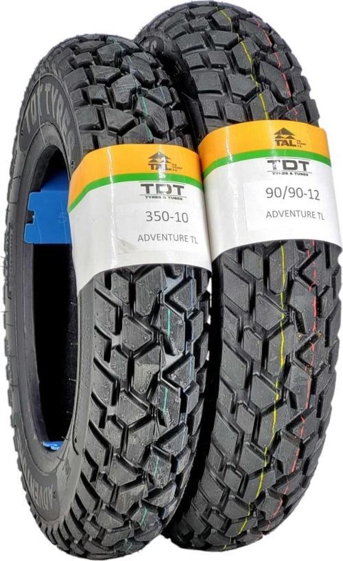 Tyres 350-10 Ve 90/90-12 Motosiklet Lastiği  Tl (Tubeless - Dubleks)
