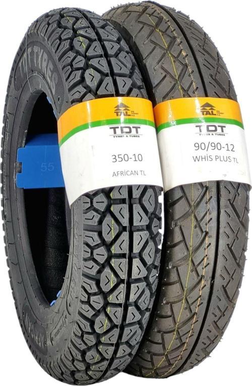 Tyres 350-10 Ve 90/90-12 Tl (Tubeless - Dubleks) Lastik Takımı