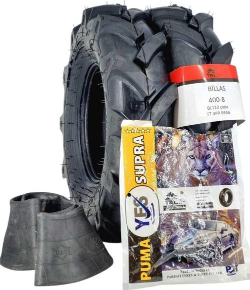 Çapa Lastiği 400-8 Tt 4Kat Takım 2'Li+İç Lastikli Set