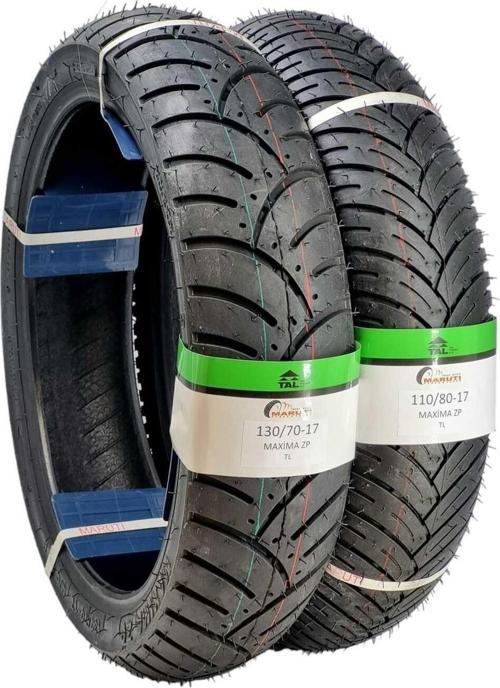 Maruti Bajaj Pulsar Rs 200 Ön/Arka Motosiklet Lastiği 110/80-17 Ve 130/70-17 Dubleks Maxıma Zp
