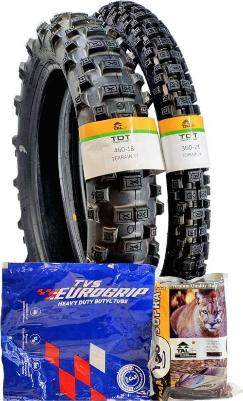 Tyres Cross Lastik Takımı 460-18 Ve 300-21 Tt Iç Lastikleri Terraın Terrainset1A