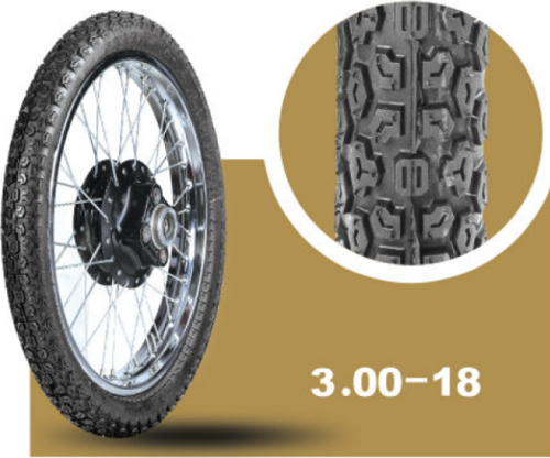 Yasa Tryp Arka/Toprak Motosiklet Lastiği 3.00-18Tt(İç Lastikle Kullanıma Uygundur)6Pr