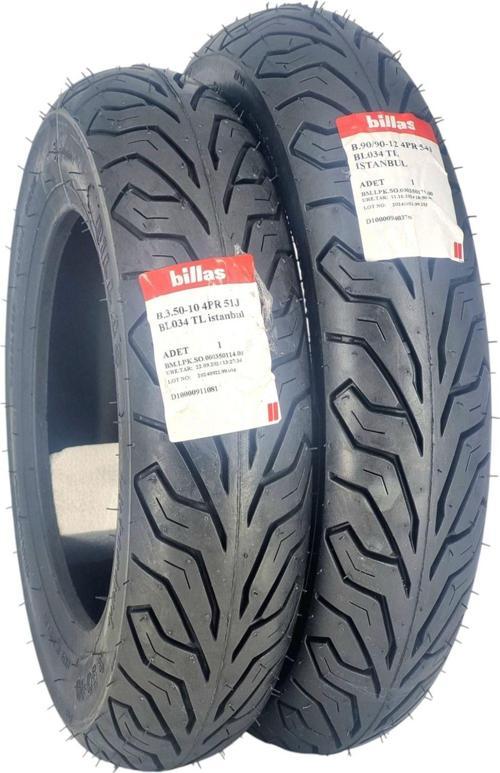 350-10 Ve 90/90-12 Takım Tl (Tubeless - Dubleks) Bl34Set