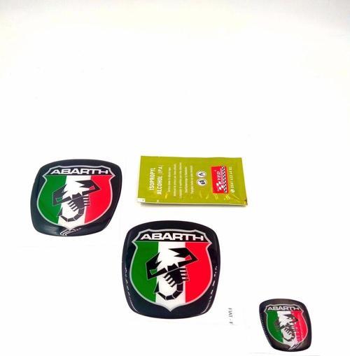 Fiat Doblo Fiorino Uyumlu Abarth Logo 3'Lü Set (Ön-Arka-Direksiyon)