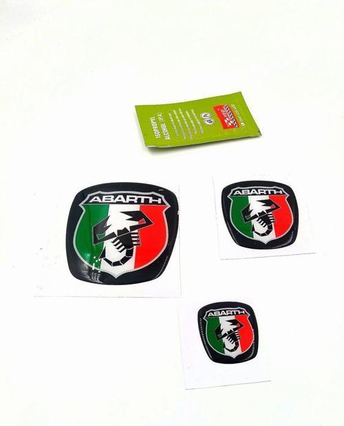Fiat Punto Uyumlu Abarth Logo 3'Lü Set (Ön-Arka-Direksiyon)