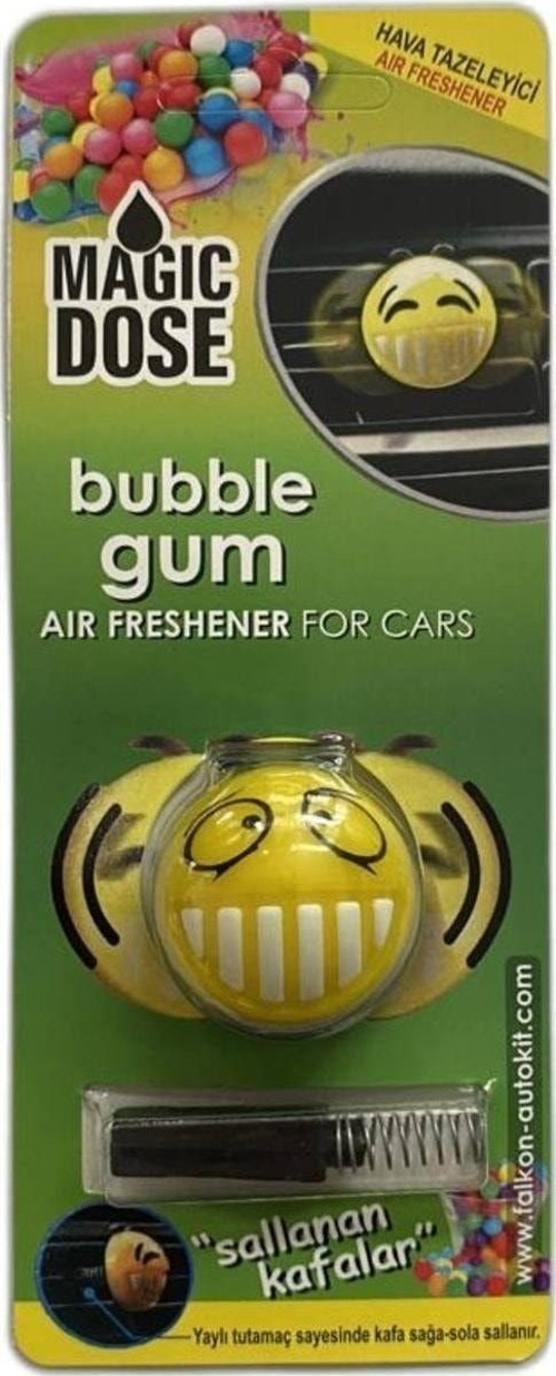 Magıc Dose Araç Hava Tazeleyici Klima Kokusu Sallanan Kafa Model Bubble Gum Sakız Aromalı
