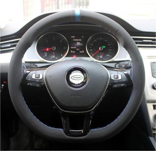 Yüzüklü Alcantara Model Dikişli Oto Direksiyon Kılıfı