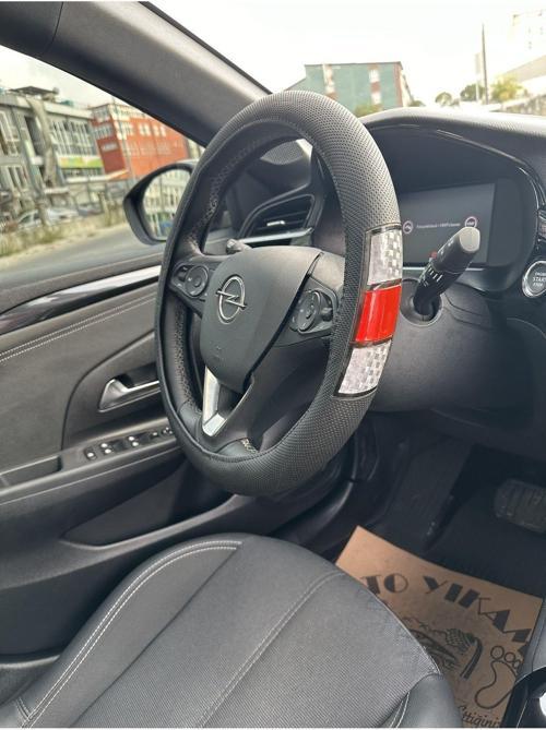 Geçmeli Direksiyon Kılıfı Fosforlu Dama Kırmızı Beyaz