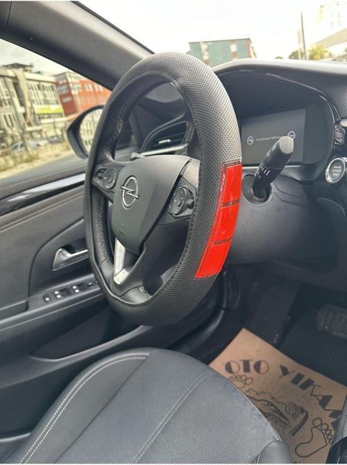 Geçmeli Direksiyon Kılıfı Fosforlu Dama Kırmızı