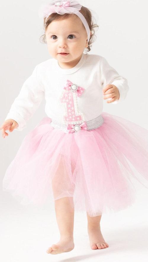 Kız bebek 1 yaş doğum günü tütü elbise seti doğum günü elbisesi/ Bebek hediye