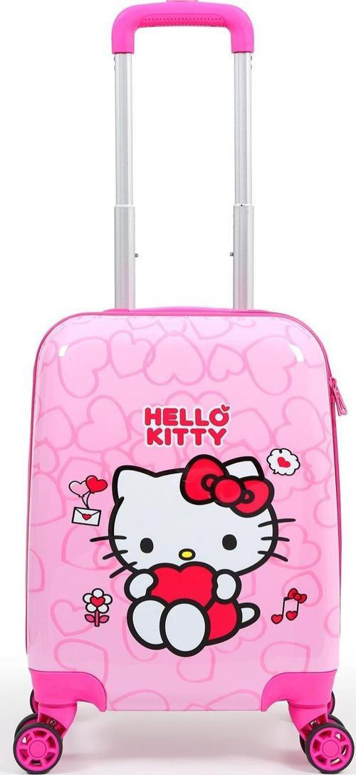 DEKOMUS İLE TÜRKİYE'DE İLK VE TEK YENİ SEZON LİSANSLI HELLO KITTY 40 CM KABİN BOY BAVUL / VALİZ