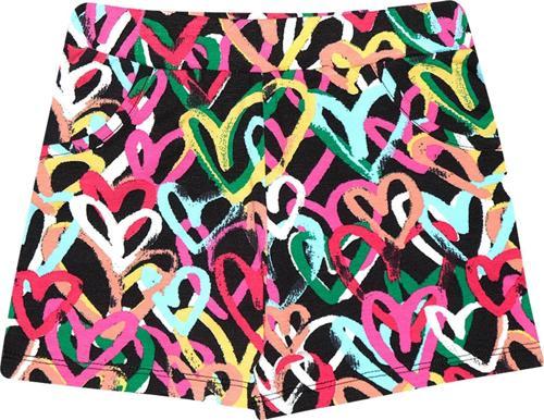 Graffiti Hearts Kız Çocuk Desenli Şort