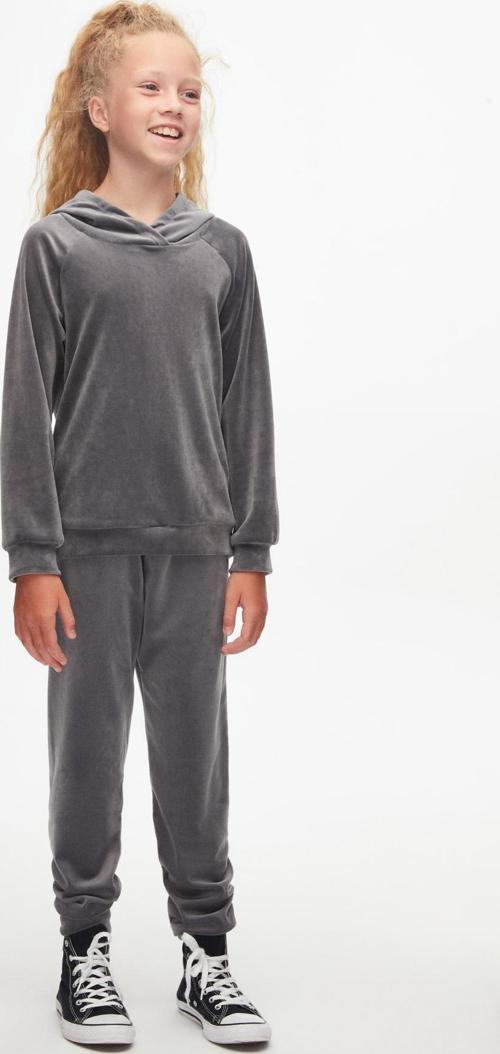 Gri 3 Kız Çocuk Kadife Alt Üst Takım