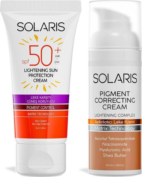 Leke Karşıtı SPF 50+ Güneş Koruyucu Krem 50 ml Ve Leke Karşıtı Aydınlatıcı Krem 50 ml