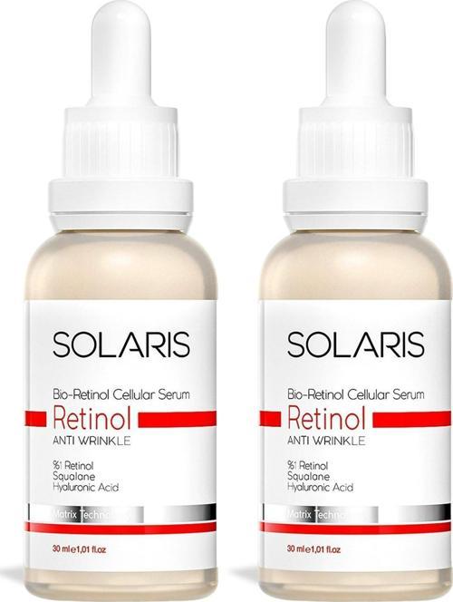 Onarıcı & Besleyici Retinol Cilt Bakım Serumu 30 ml x 2 Adet (1% Retinol ve Hyaluronic Acid)