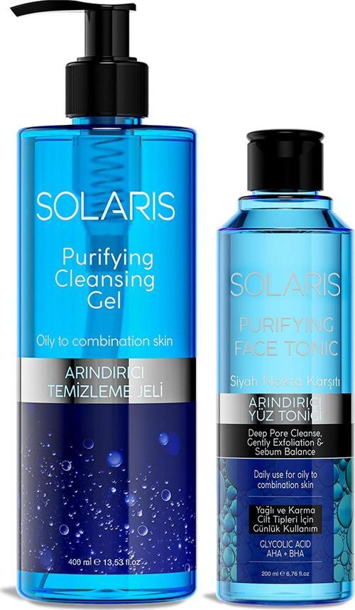 Yağlı ve Karma Ciltler İçin Siyah Nokta Karşıtı Arındırıcı Yüz Temizleme Jeli 400ml Ve Toniği 200ml