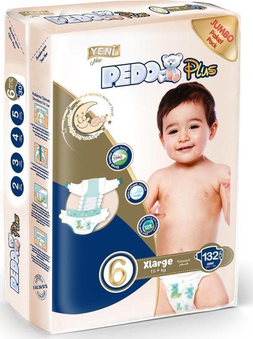 6 Numara Xl Bebek Bezi Jumbo Paket 132 Adet