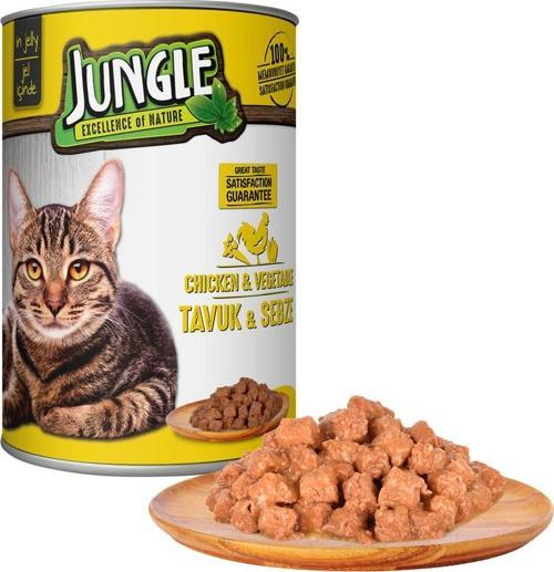 1 Adet Kedi 415 gr Tavuklu-Sebzeli  Konserve Maması Skt: 06/2027