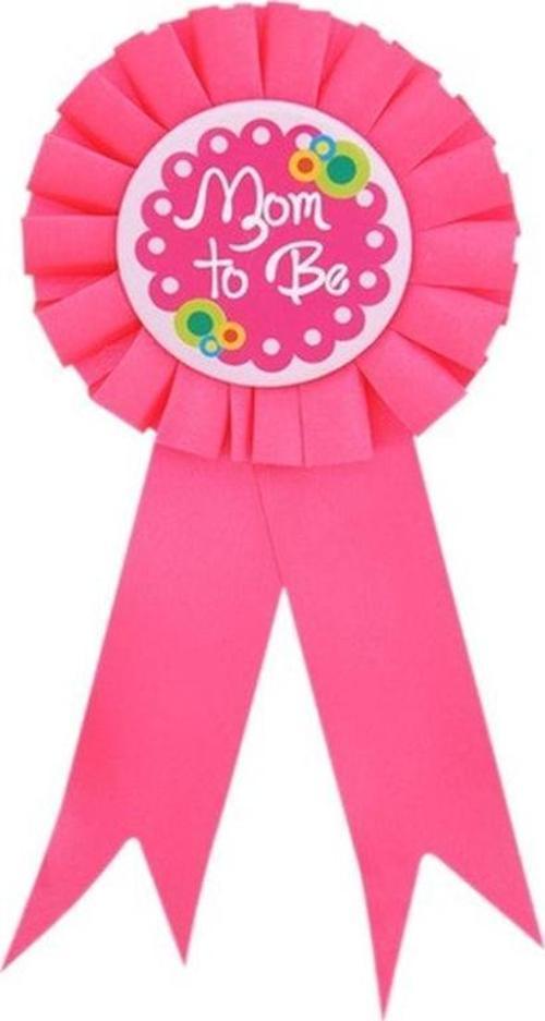 Mom To Be Yazılı Rozet Pembe Renk